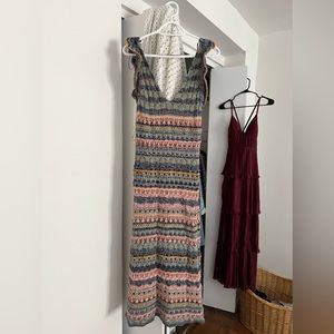 Zara RUFFLED POINTELLE KNIT DRESS